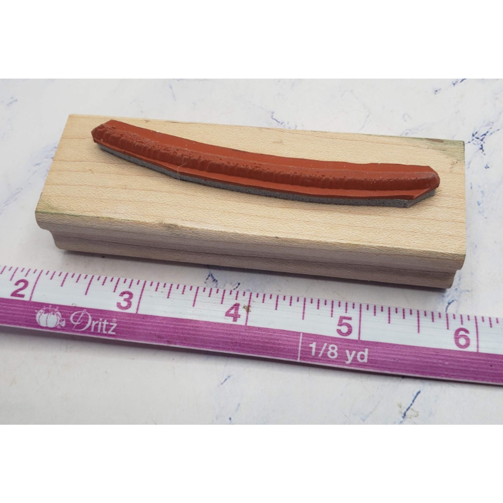 Stampin Up Curved Line Stem Design Crafty Wood Mounted Rubber Stamp - Picture 6 of 7